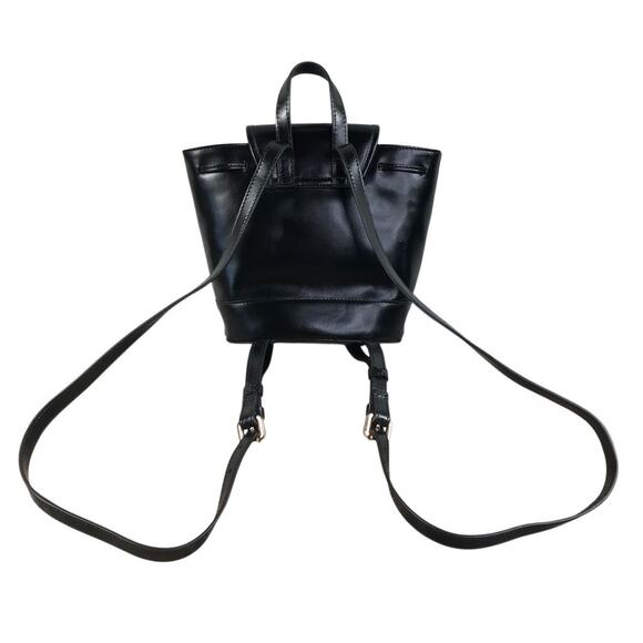 J.CREW Italian Leather Backpack Black Adjustable Small Stylish City Travel NWOT main image 5